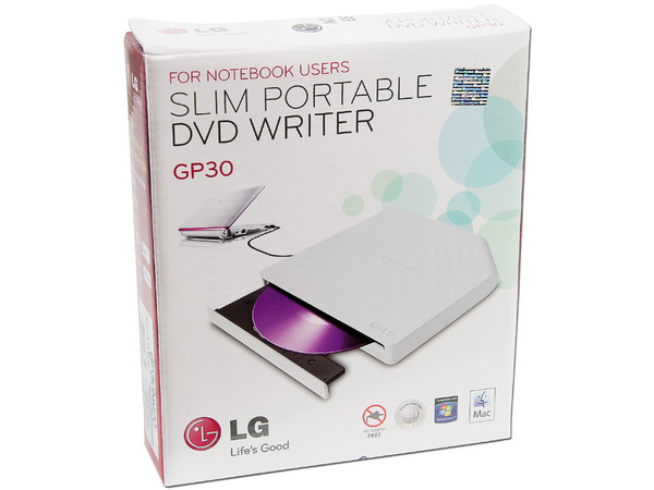 Quemador LG Externo Slim USB 2.0, Blanco:
no necesita cable de alimentación,
DVD+RW: Graba/Regraba/Lee: 8x/8x/8x,
DVD+R DL: Graba 6X, DVD-R DL: Graba 6X,
DVD-RW: Graba/Regraba/Lee: 8x/6x/8x,
CD-RW: Graba/Regraba/Lee: 24x/24x/24