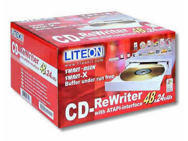Quemador de CDs LiteOn, Interno, Velocidades Graba/Regraba/Lee : 48x/24x/48x.