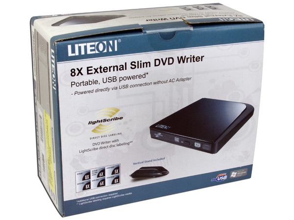 Quemador Liteon Externo Slim USB 2.0, Rojo:
no necesita cable de alimentación,
DVD+RW: Graba/Regraba/Lee: 8x/8x/8x,
DVD+R DL: Graba 6X, DVD-R DL: Graba 6X,
DVD-RW: Graba/Regraba/Lee: 8x/6x/8x,
CD-RW: Graba/Regraba/Lee: 24x/24x/24x.