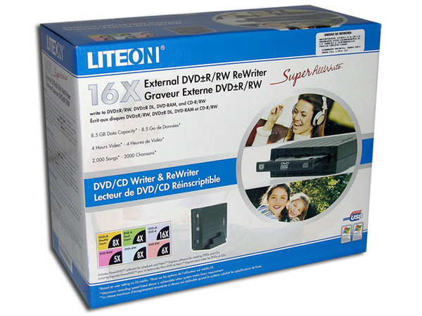 Quemador LiteOn, Multiformato Externo, Color Negro,
DVD+RW: Graba/Regraba/Lee: 16x/8x/16x,
DVD+R DL: Graba 8X, DVD-R DL: Graba 4X,
DVD-RW: Graba/Regraba/Lee: 16x/6x/16x,
CD-RW: Graba/Regraba/Lee: 48x/24x/48x