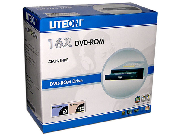 Unidad DVD-ROM LiteOn 16x DVD / 48X CD-ROM, Color Negro.