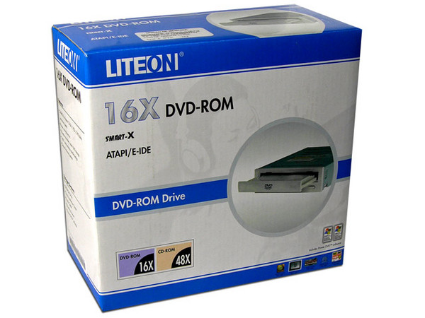 Unidad DVD-ROM LiteOn 16x DVD y 48X como CD-ROM, Interno