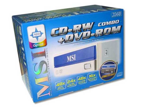 Combo MSI, Quemador de CDs 48x24x48 y lector de DVD 16X. Varios Colores Intercambiables