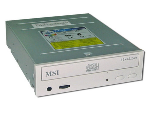 Quemador de CDs MSI, Interno, Velocidades Graba/Regraba/Lee : 52x/32x/52x.