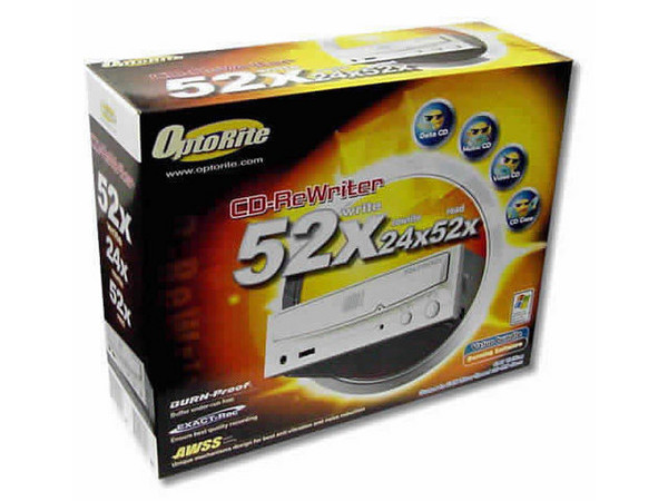 Quemador de CDs Optorite, Interno, Velocidades Graba/Regraba/Lee : 52x/24x/52x.