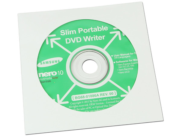 Quemador Externo Slim Samsung Super WriteMaster, USB,
no necesita cable de alimentación,
DVD+RW: Graba/Regraba/Lee: 8x/8x/8x,
DVD+R DL: Graba 6X, DVD-R DL: Graba 6X,
DVD-RW: Graba/Regraba/Lee: 8x/6x/8x,
CD-RW: Graba/Regraba/Lee: 24x/24x/2