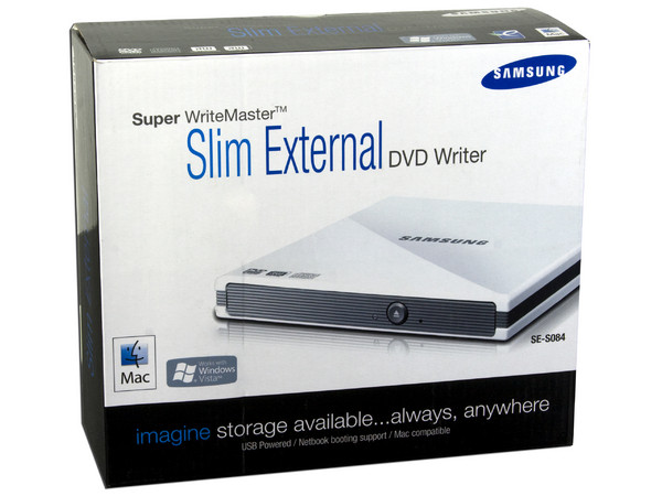 Quemador Samsung Externo Slim USB 2.0:
no necesita cable de alimentación,
DVD+RW: Graba/Regraba/Lee: 8x/8x/8x,
DVD+R DL: Graba 6X, DVD-R DL: Graba 6X,
DVD-RW: Graba/Regraba/Lee: 8x/6x/8x,
CD-RW: Graba/Regraba/Lee: 24x/16x/24x.