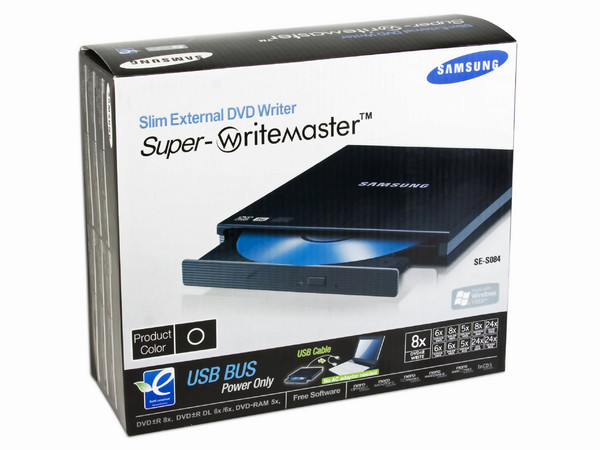 Quemador Samsung Externo Slim USB 2.0:
no necesita cable de alimentación,
DVD+RW: Graba/Regraba/Lee: 8x/8x/8x,
DVD+R DL: Graba 6X, DVD-R DL: Graba 6X,
DVD-RW: Graba/Regraba/Lee: 8x/6x/8x,
CD-RW: Graba/Regraba/Lee: 24x/4x/24x.