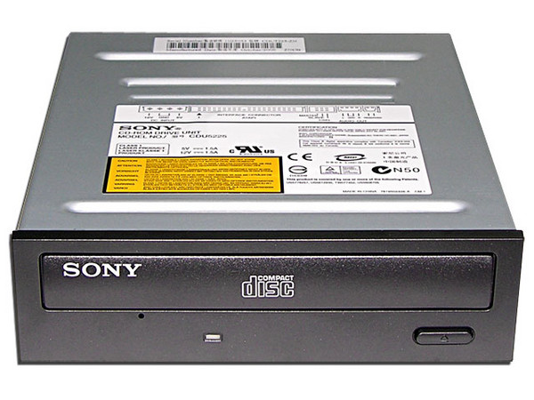 Unidad CD-ROM Interna marca Sony de 52X, Color Negro