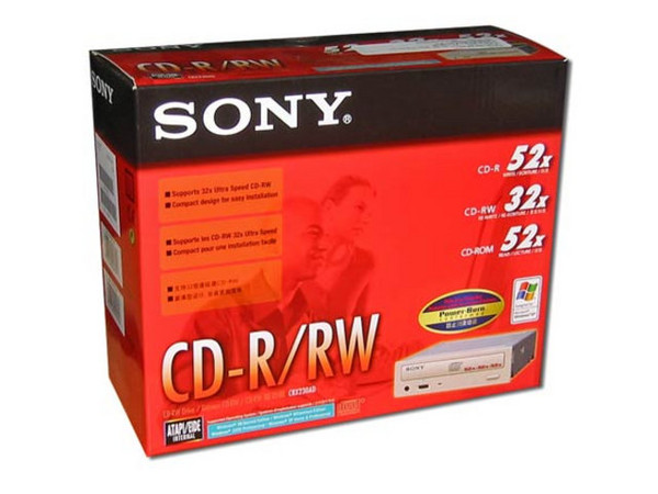 Quemador de CDs Sony, Interno, Velocidades Graba/Regraba/Lee: 52x/32x/52x