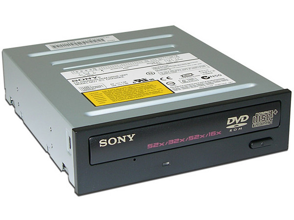 Combo Sony Quemador de CDs 52x/32x/52x + DVD 16X (Solo Lectura) Presentación OEM (Sin Caja), Color Negro.