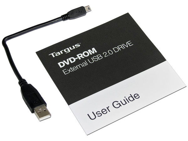 Lector DVD/CD ROM Targus Externo Slim USB 2.0, Negro