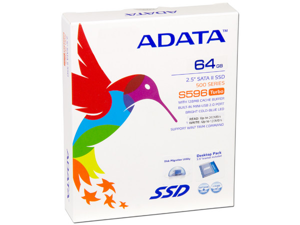 Unidad de Estado Sólido SSD Adata S596 Turbo de 64GB, 2.5