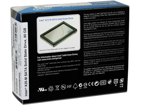 Unidad de Estado Sólido SSD Intel de 80GB, 2.5