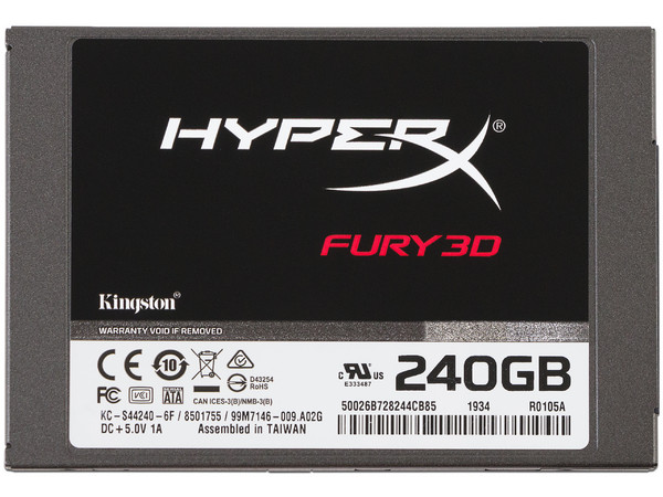 Unidad de Estado Sólido Kingston HyperX Fury 3D de 240 GB, 2.5