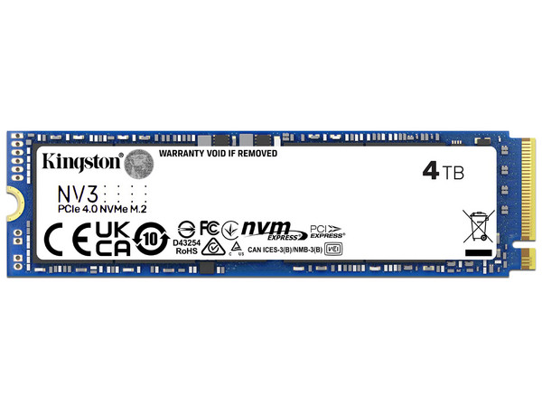 Unidad de Estado Sólido Kingston NV3S de 4TB, M.2 NVMe PCIe 4.0.