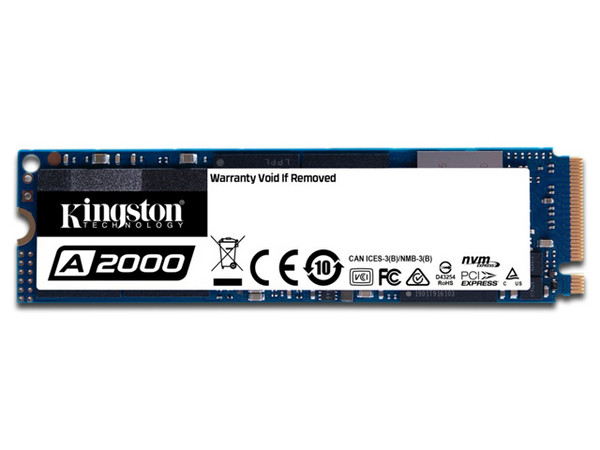 Unidad de Estado Sólido Kingston A2000 de 500GB, M.2 PCIe NVMe.