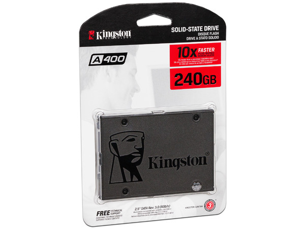 Unidad de Estado Sólido Kingston A400 de 240GB, 2.5