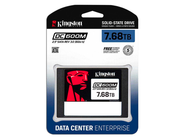 Unidad de Estado Sólido Kingston DC600M de 7.68 TB, 2.5