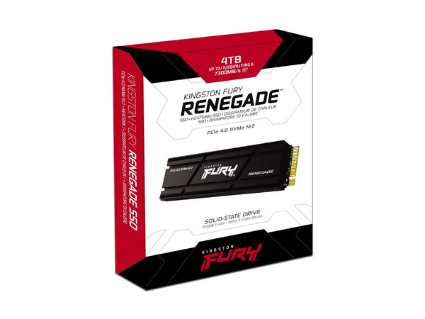 Unidad de Estado Sólido Kingston Fury Renegade de 4TB, M.2 PCIe 4.0 NVMe.