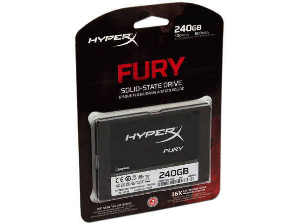 Unidad de Estado Sólido SSD Kingston HyperX FURY de 240 GB, 2.5