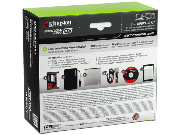 Kit de Unidad de Estado Sólido Kingston SSDNow KC300 de 60 GB, 2.5