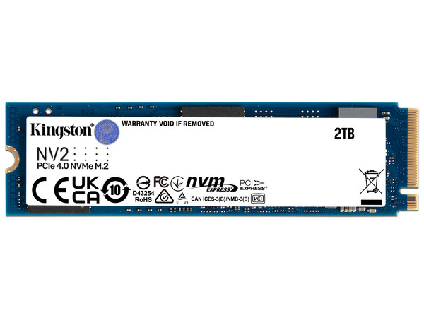 Unidad de Estado Sólido Kingston NV2 de 2TB, M.2 NVMe PCIe 4.0.