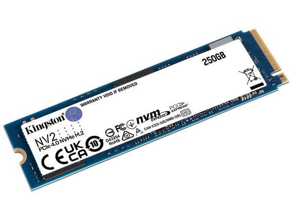 Unidad de Estado Sólido Kingston NV2 de 250GB, M.2 NVMe PCIe 4.0.