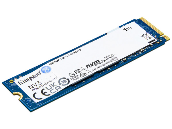 Unidad de Estado Sólido Kingston NV3 de 1TB, Velocidad de Lectura de 6000MB/s, Velocidad de Escritura de 4000MB/s, M.2 NVMe PCIe 4.0.