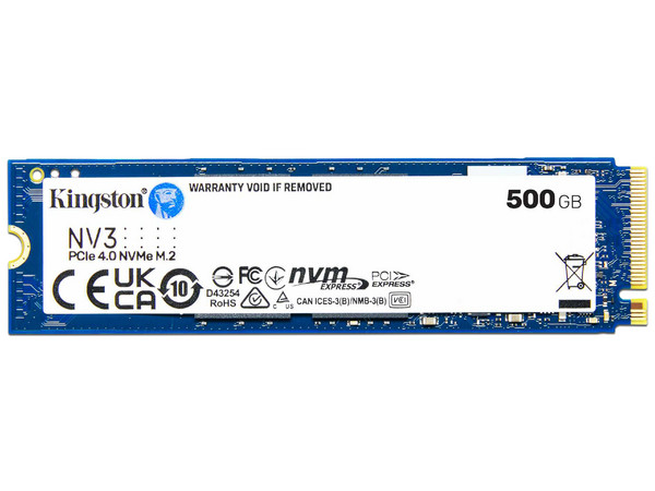 Unidad de Estado Sólido Kingston SNV3S de 500GB, Velocidad de Lectura de 5000 MB/s, Velocidad de Escritura de 3000MB/s, M.2 NVMe PCIe 4.0.