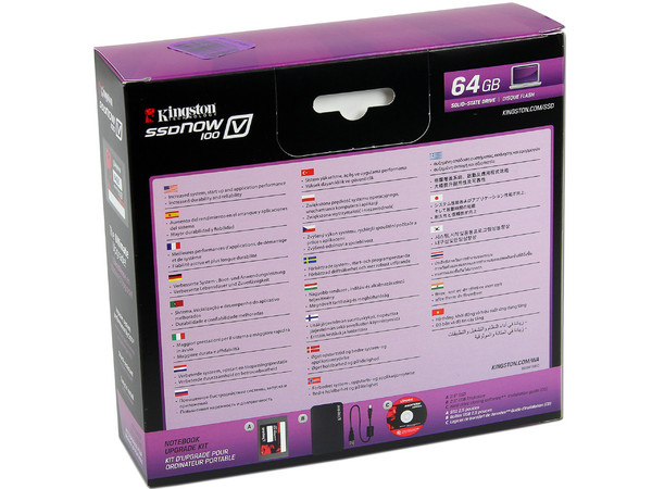 Kit para Laptop de Unidad de Estado Sólido Kingston SSDNow V100 de 64GB, 2.5