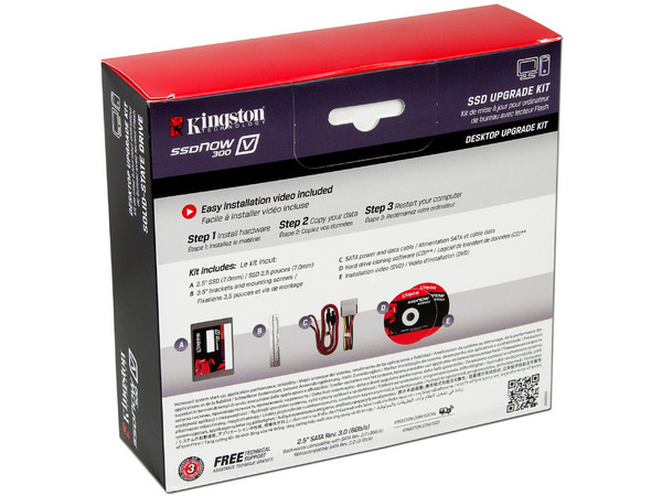 Kit para Desktop de Unidad de Estado Sólido Kingston SSDNow V300 de 240 GB, 2.5