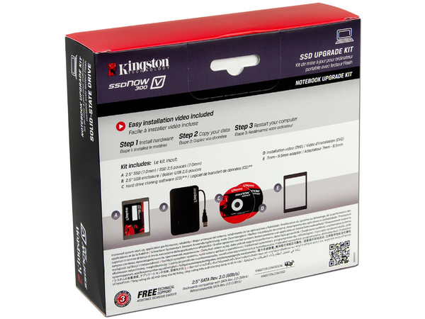 Kit para Laptop de Unidad de Estado Sólido Kingston SSDNow V300 de 240 GB, 2.5