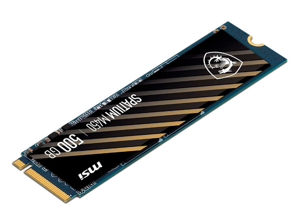 Unidad de Estado Sólido MSI SPATIUM M450 de 500GB, Velocidad de Lectura de 3600MB/s, Velocidad de Escritura de 2300 MB/s, M.2 NVMe PCIe 4.0. (Caja abierta)