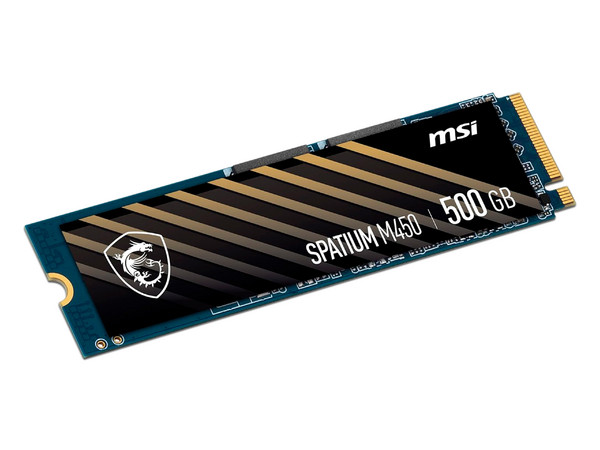 Unidad de Estado Sólido MSI SPATIUM M450 de 500GB, Velocidad de Lectura de 3600MB/s, Velocidad de Escritura de 2300 MB/s, M.2 NVMe PCIe 4.0. (Caja abierta)