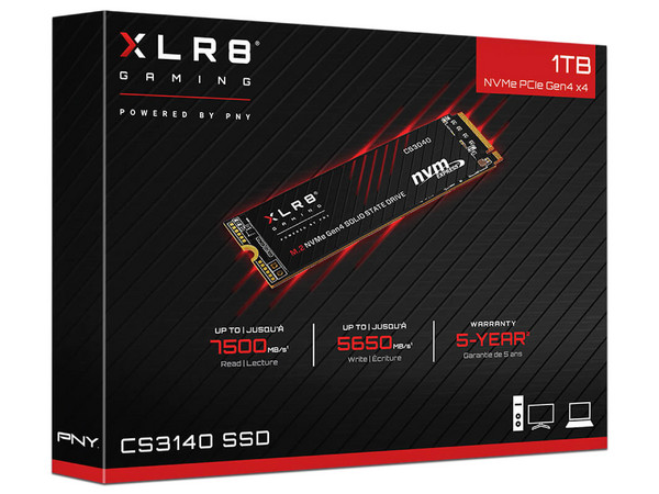 Unidad de Estado Sólido PNY XLR8 CS3140 de 1TB, M.2 NVMe PCIe 4.0.