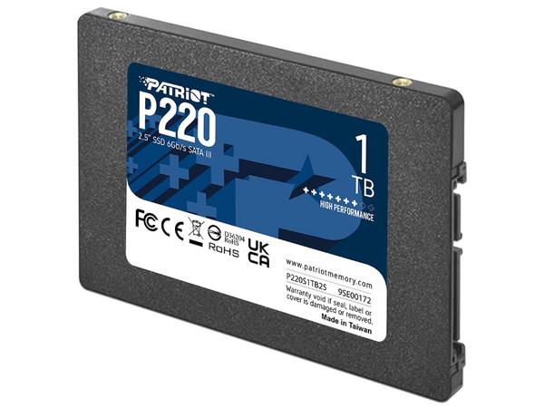 Unidad de Estado Sólido SSD Interno Patriot P220S1TB25, 1 TB, Velocidad de Lectura de 550MB/s, 2.5