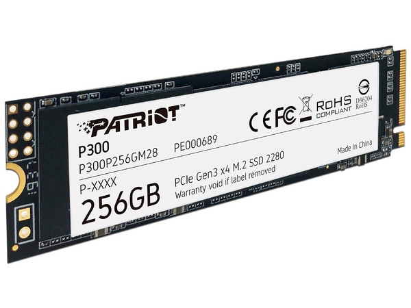 Unidad de Estado Sólido Patriot P300 de 256GB, M.2 PCIe NVMe 3.0.