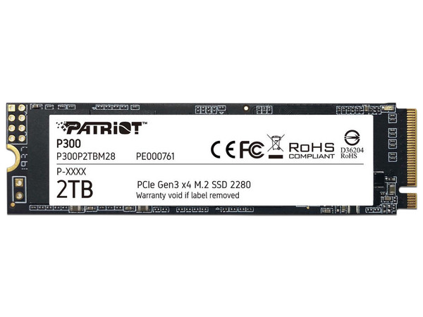 Unidad de Estado Sólido Patriot P300 de 2TB, M.2 PCIe NVMe 3.0