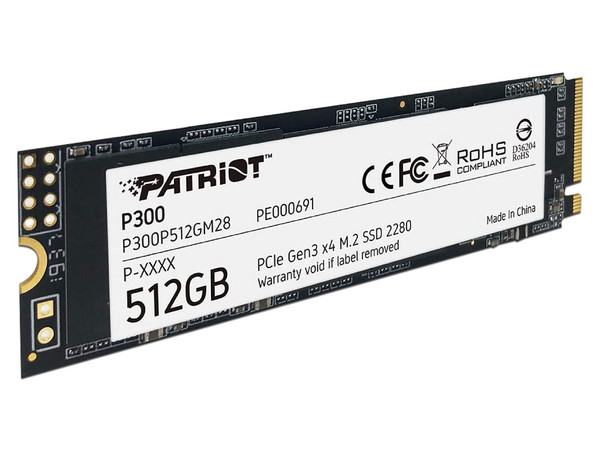 Unidad de Estado Sólido Patriot P300 de 512GB, M.2 NVMe PCIe 3.0.
