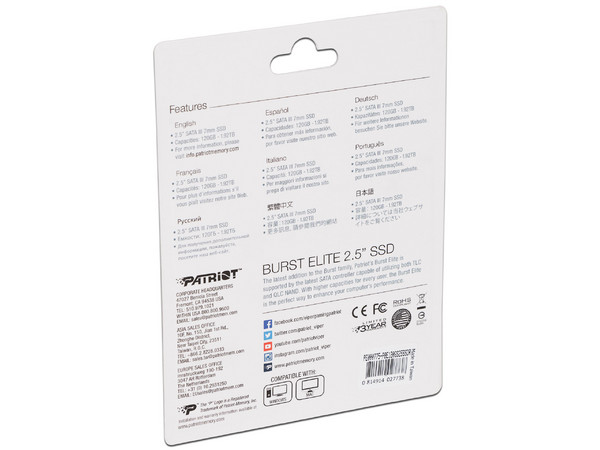 Unidad de Estado Sólido Patriot Burst Elite de 120GB, 2.5