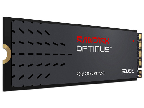 Unidad de Estado Sólido Sandisk Optimus 5100 de 500GB, Velocidad de Lectura de 6600 MB/s, Velocidad de Escritura de 5600 MB/s, M.2 NVMe PCIe 4.0.