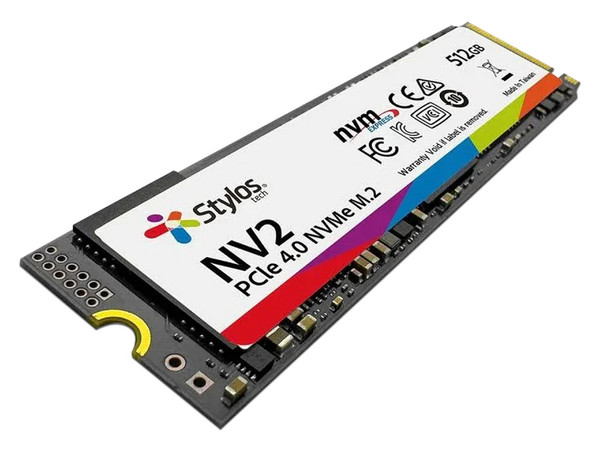 Unidad de Estado Sólido Stylos de 512GB, M.2 NVMe PCIe 4.0.