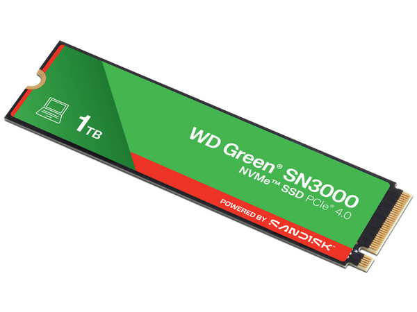 Unidad de Estado Sólido Western Digital Green SN3000 de 1TB, M.2 NVMe PCIe 4.0.