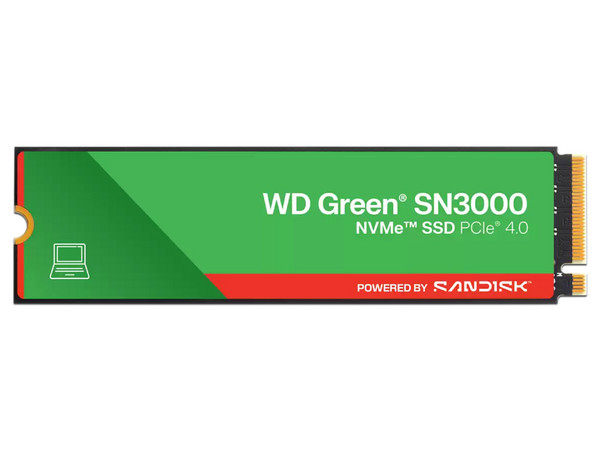 Unidad de Estado Sólido Western Digital Green SN3000 de 2TB, M.2 NVMe PCIe 4.0.