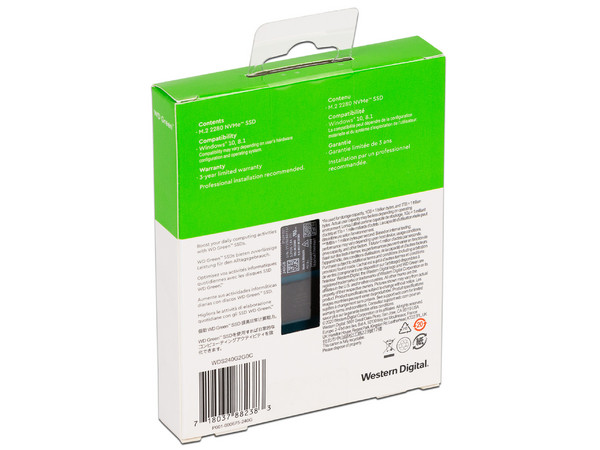 Unidad de Estado Sólido Western Digital Green SN350 de 240GB, M.2 NVMe PCIe 3.0.