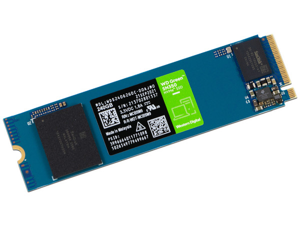 Unidad de Estado Sólido Western Digital Green SN350 de 240GB, M.2 NVMe PCIe 3.0.