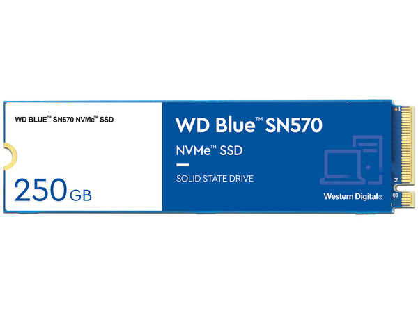 Unidad de Estado Sólido Western Digital Blue SN570 de 250GB, M.2 NVMe PCIe 3.0.