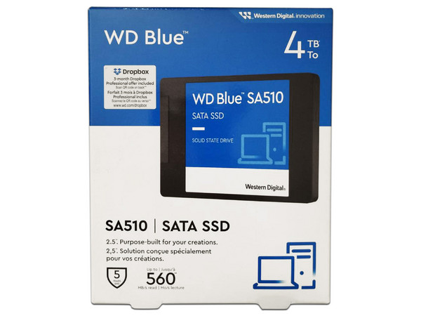 Unidad de Estado Sólido Western Digital Blue SA510 de 4TB, 2.5