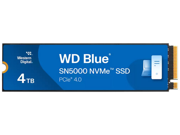 Disco de Estado Sólido Interno WD Blue SN5000, 4 TB, M.2 NVMe, PCIe Gen4 x4.